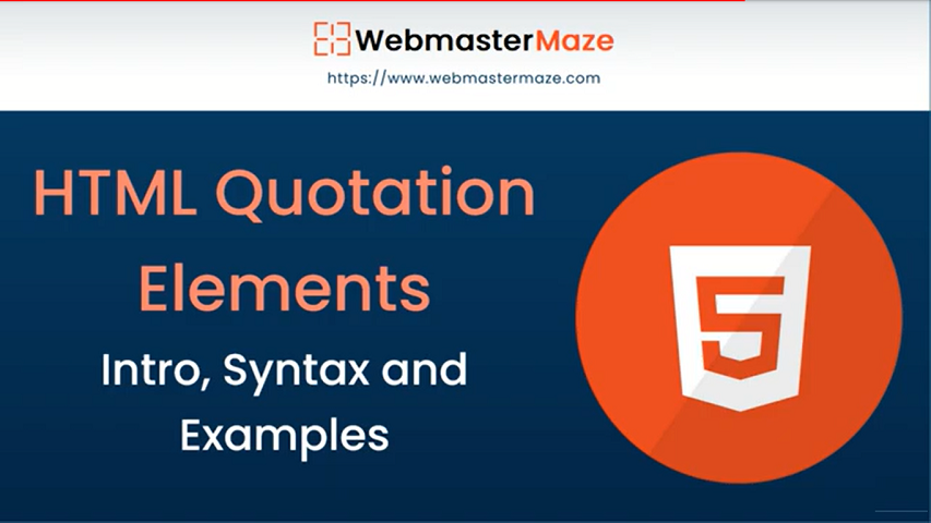 HTML Quotation Elements