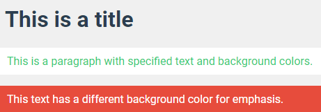 Text Color and Background Color Demo