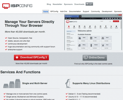 ISPConfig - Free Web Hosting Control Panel