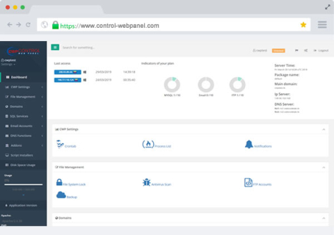 Control Web Panel - A Free Web Hosting Control Panel