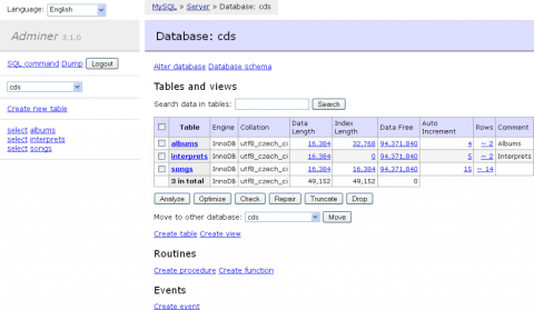 Adminer - PHP Based Database Manager