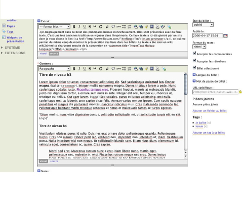 Dotclear - Open Source Blog Publishing Application