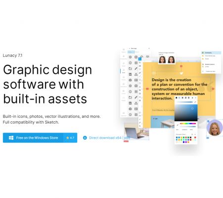 Lunacy - Free Graphic Design Software with Built-In Assets
