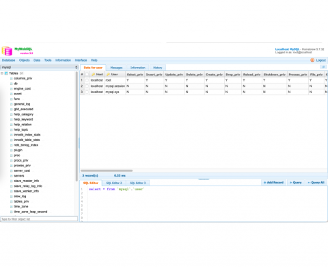 MyWebSQL - Free Database Tool