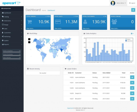 OpenCart - Free Open Source Shopping Cart Solution