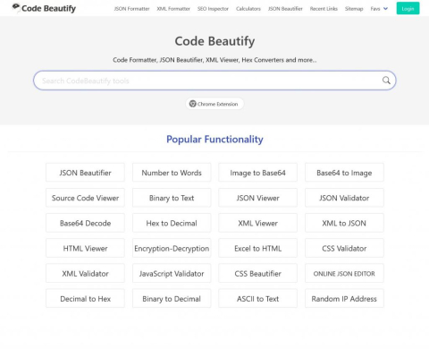 Code Beautify - Formatters and Code Beautifiers for Developers