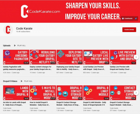 Code Karate - YouTube Channel for Drupal Tutorials and Guides