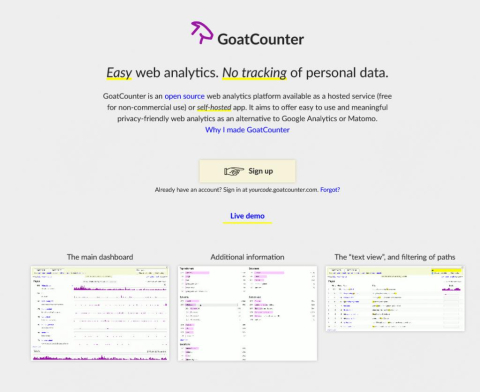 GoatCounter - Free Open Source Web Analytics