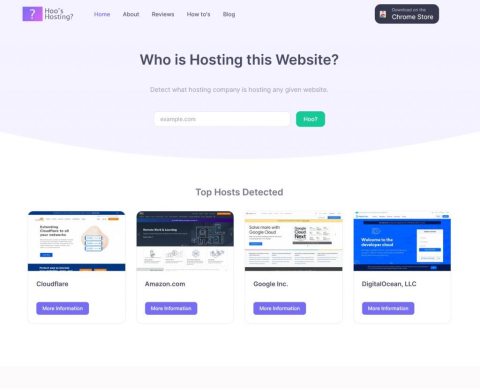 Hoo's Hosting - Free Web Hosting Company Checker Tool