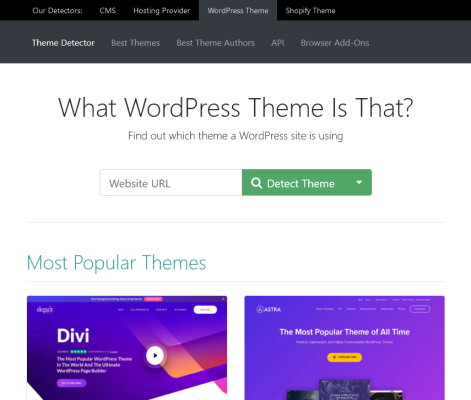 ThemeDetect - Wordpress Theme Detector Tool