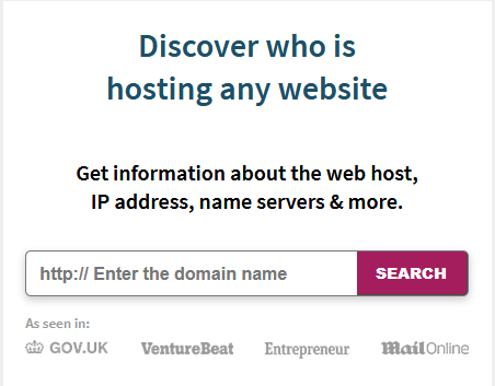 Who is Hosting This - A Free Website Hosting Company Checking Tool