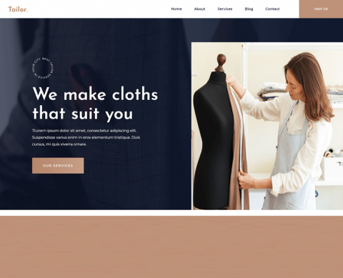 Tailor – Free Responsive Bootstrap Fashion Website Template