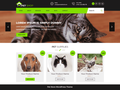 Animals - Free WordPress Responsive Theme