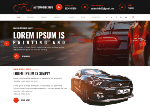 Automobile Hub - Free WordPress Automotive Theme