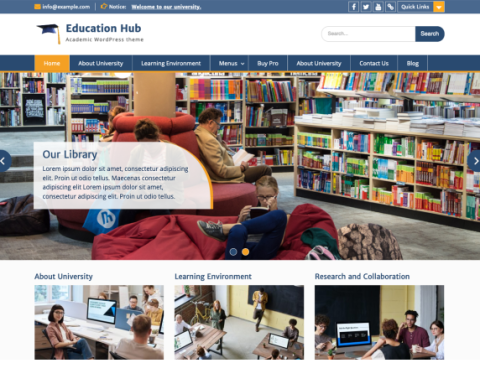 Education Hub - Free WordPress Education Theme