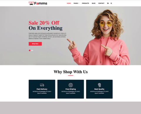 Famms – Free eCommerce HTML Template