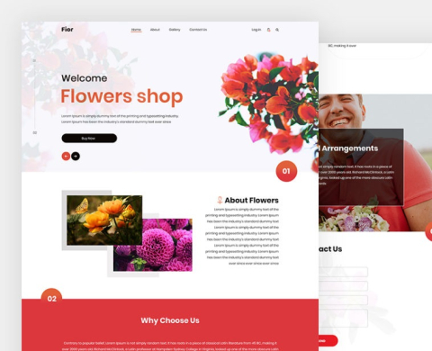 Fior – Free Bootstrap Based Flowers Shop Template