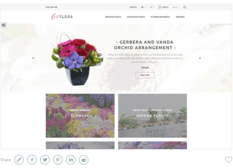 Beflora PrestaShop - Free Gifts and Flowers WordPress Theme