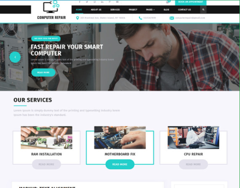 Free Computer Repair WordPress Theme