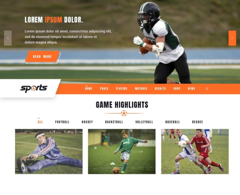 VW Sports - Free WordPress Sports Theme