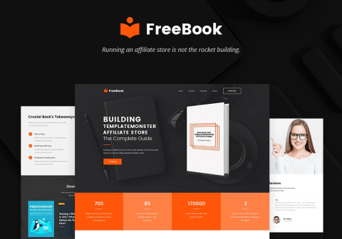FreeBook - Free One-Page WordPress theme