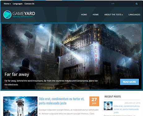 GameYard - Free WordPress Gaming Theme