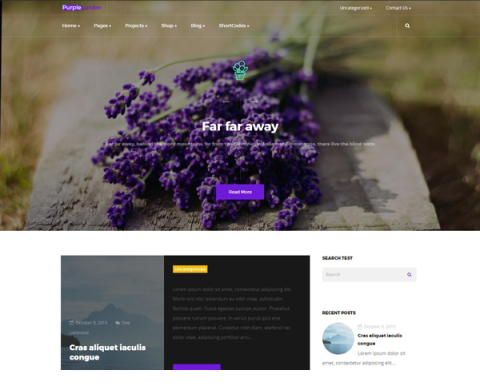 PurpleGarden - Free WordPress Plants Theme