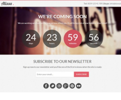 Alissa - Responsive Bootstrap Coming Soon Page