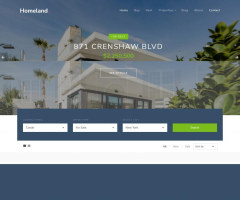 Homeland – Free Bootstrap Real Estate Website Template