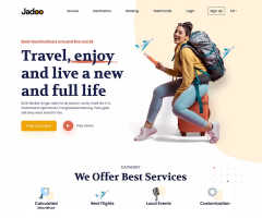 Jadoo – Free Bootstrap Travel Agency Website Template