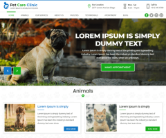 Pet Care Clinic - Free WordPress Theme