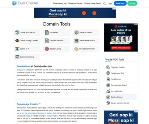 Dupli Checker - Free Pack of Tools for Domain