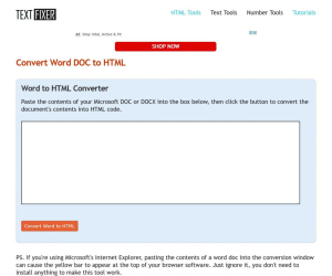 TEXTFIXER - Free Word to HTML Converter Tool