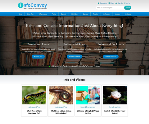 InfoConvoy.com - Info Sharing Social Website - Built with Drupal