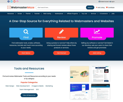 WebmasterMaze.com - Social Directory Website - Built with Love!
