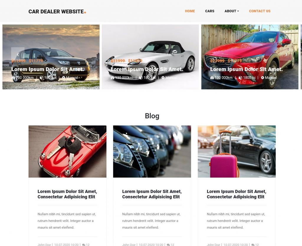 Car site. Car website ideas.